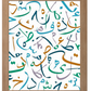 Abstract Arabic Letters Black
